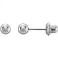 thumbnail image 1 of FB Jewels Stainless Steel 04.00 mm Polished Inverness Ball Piercing Earrings, 1 of 2