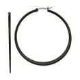 thumbnail image 1 of FB Jewels Stainless Steel Black IP plated 55mm Hoop Earrings, 1 of 4
