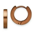 thumbnail image 1 of FB Jewels Stainless Steel Brown IP plated Hinged Hoop Earrings, 1 of 3