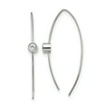 thumbnail image 1 of FB Jewels Stainless Steel Polished CZ Threader Earrings, 1 of 3