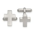 thumbnail image 1 of FB Jewels Stainless Steel Polished Cross Cuff Links, 1 of 2