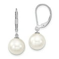 thumbnail image 1 of FB Jewels Sterling S Majestik Rh-pl 10-11mm Wht Imitat Shell Pearl Leverback Earring, 1 of 2