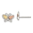 thumbnail image 1 of FB Jewels Sterling Silver & 12K Butterfly Post Earrings, 1 of 3