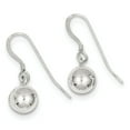 thumbnail image 1 of FB Jewels Sterling Silver 8mm Diamond Cut Bead Dangle Earrings, 1 of 2