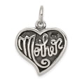 thumbnail image 1 of FB Jewels Sterling Silver Antique Mother Heart Charm, 1 of 4