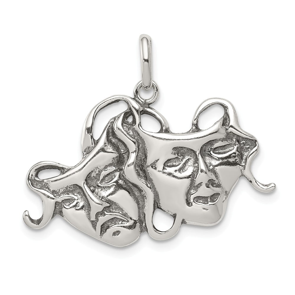 FB Jewels Sterling Silver Antiqued Comedy/Tragedy Charm