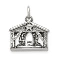 thumbnail image 1 of FB Jewels Sterling Silver Antiqued Manger Charm, 1 of 5