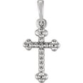 thumbnail image 1 of FB Jewels Sterling Silver Beaded Cross Pendant, 1 of 2