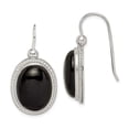 thumbnail image 1 of FB Jewels Sterling Silver Black Agate Dangle Earrings, 1 of 2