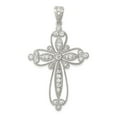 thumbnail image 1 of FB Jewels Sterling Silver CZ Filigree Cross Pendant, 1 of 4