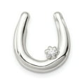 thumbnail image 1 of FB Jewels Sterling Silver CZ Horseshoe Pendant, 1 of 4