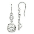 thumbnail image 1 of FB Jewels Sterling Silver CZ Square Dangle Earrings, 1 of 2