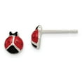 thumbnail image 1 of FB Jewels Sterling Silver Enamel Lady Bug Post Earrings, 1 of 2