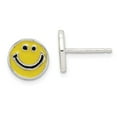 thumbnail image 1 of FB Jewels Sterling Silver Enameled Happy Face Post Earrings, 1 of 2
