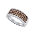 thumbnail image 1 of FB Jewels Sterling Silver His Hers Round Diamond Cluster Matching Wedding Set 1/5 Cttw Size 6, 1 of 1