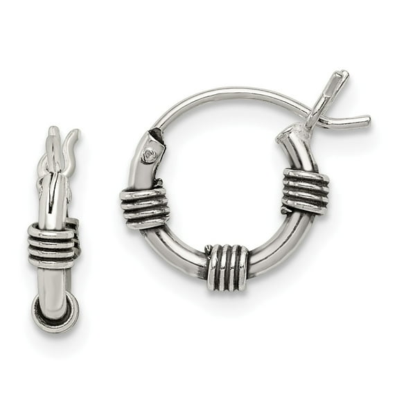 FB Jewels Sterling Silver Hoop Earrings