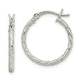 thumbnail image 1 of FB Jewels Sterling Silver Patterned Twist 20mm Hoop Earrings, 1 of 2