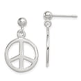 thumbnail image 1 of FB Jewels Sterling Silver Peace Sign Dangle Earrings, 1 of 2