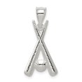 thumbnail image 1 of FB Jewels Sterling Silver Polished Bats and Baseball Pendant, 1 of 4