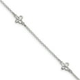 thumbnail image 1 of FB Jewels Sterling Silver Polished Butterfly 9in w/1in Ext Anklet, 1 of 1
