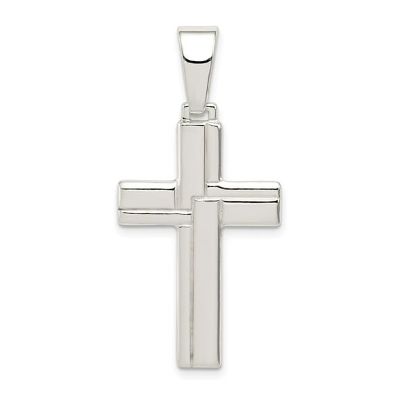 FB Jewels Sterling Silver Polished Cross Pendant