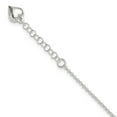 thumbnail image 1 of FB Jewels Sterling Silver Polished Heart w/ 1in ext. Anklet, 1 of 2