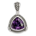 thumbnail image 1 of FB Jewels Sterling Silver Purple CZ Pendant, 1 of 2