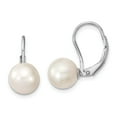 thumbnail image 1 of FB Jewels Sterling Silver RH 8-9mm Round FWC Pearl Leverback Earrings, 1 of 2