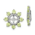 thumbnail image 1 of FB Jewels Sterling Silver Rhodium Diam. & Peridot Earring Jacket, 1 of 3