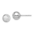 thumbnail image 1 of FB Jewels Sterling Silver Rhodium Plated Diamond Cut Post Earrings, 1 of 2