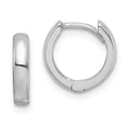 thumbnail image 1 of FB Jewels Sterling Silver Rhodium Polished Hinged Hoop Earrings, 1 of 2