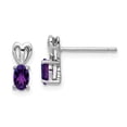 thumbnail image 1 of FB Jewels Sterling Silver Rhodium-plated Amethyst Earrings, 1 of 3