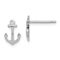 thumbnail image 1 of FB Jewels Sterling Silver Rhodium-plated Anchor Post Earrings, 1 of 2