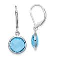 thumbnail image 1 of FB Jewels Sterling Silver Rhodium-plated Blue Topaz Earrings, 1 of 2