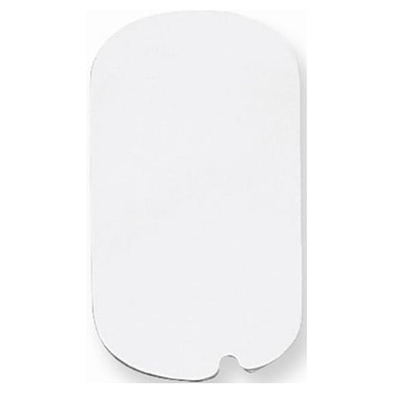 FB Jewels Sterling Silver Rhodium-plated Dog Tag Shape Stamping