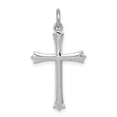 thumbnail image 1 of FB Jewels Sterling Silver Rhodium-plated Fleur De Lis Cross Charm, 1 of 4