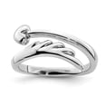 thumbnail image 1 of FB Jewels Sterling Silver Rhodium-plated Heart w/Wing Toe Ring, 1 of 2