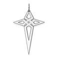 thumbnail image 1 of FB Jewels Sterling Silver Rhodium-plated Laser Designed Cross Pendant, 1 of 2