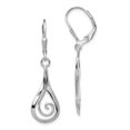 thumbnail image 1 of FB Jewels Sterling Silver Rhodium-plated Polished Fancy Dangle Leverback Earrings, 1 of 2