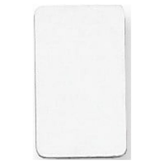 FB Jewels Sterling Silver Rhodium-plated Rectangle w/Rounded Edge Stamping