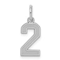 thumbnail image 1 of FB Jewels Sterling Silver Rhodium-plated Small Satin Number 2 Charm, 1 of 2