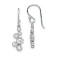 thumbnail image 1 of FB Jewels Sterling Silver Rhodium-plated w/ CZ Post Dangle Earrings, 1 of 2