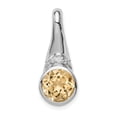 thumbnail image 1 of FB Jewels Sterling Silver Rhodium-plated w/CZ and Citrine Pendant, 1 of 2