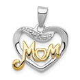 thumbnail image 1 of FB Jewels Sterling Silver Vermeil Diamond Mom Pendant, 1 of 2
