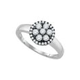 thumbnail image 1 of FB Jewels Sterling Silver Womens Round Diamond Flower Cluster Ring 1/2 Cttw, 1 of 1