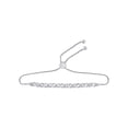 thumbnail image 1 of FB Jewels Sterling Silver Womens Round Diamond Infinity Bolo Bracelet 1/20 Cttw, 1 of 1