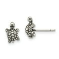 thumbnail image 1 of FB Jewels Sterling Silver and Antiqued Turtle Post Earrings, 1 of 2