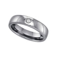 thumbnail image 1 of FB Jewels Tungsten Carbide Mens Round Diamond Wedding Band Ring .01 Cttw, 1 of 1