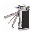thumbnail image 1 of FB Jewels Vertigo Puffer Black & Polished Chrome Traditional Flame Pipe Lighter, 1 of 1