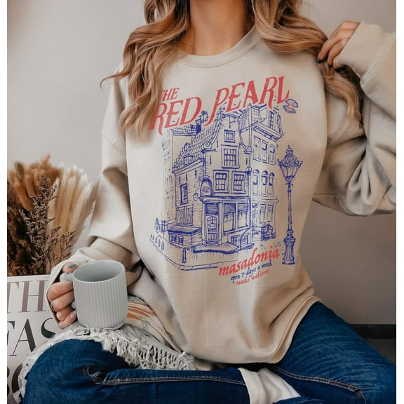 FBAA The Red Pearl Sweatshirt | From Blood And Ash Casteel Da'Neer Poppy Balfour Bookish Merch JLA bookish gift Masadonia Solis Atlania Gift